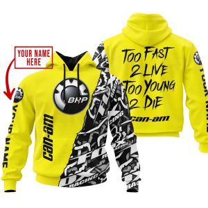 TOO FAST TO LIVE TOO YOUNG TO DIE – LIMITED EDITION – CUSTOM NAME – CAN AM – YELLOW