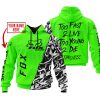 TOO FAST TO LIVE TOO YOUNG TO DIE – LIMITED EDITION – CUSTOM NAME – FOX RACING – GREEN
