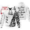 TOO FAST TO LIVE TOO YOUNG TO DIE – LIMITED EDITION – CUSTOM NAME – FOX RACING – WHITE