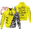 TOO FAST TO LIVE TOO YOUNG TO DIE – LIMITED EDITION – CUSTOM NAME – FOX RACING – YELLOW