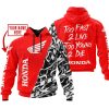 TOO FAST TO LIVE TOO YOUNG TO DIE – LIMITED EDITION – CUSTOM NAME – HONDA – RED