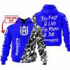 TOO FAST TO LIVE TOO YOUNG TO DIE – LIMITED EDITION – CUSTOM NAME – HUSQVARNA – BLUE