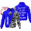 TOO FAST TO LIVE TOO YOUNG TO DIE – LIMITED EDITION – CUSTOM NAME – SEA DOO – BLUE