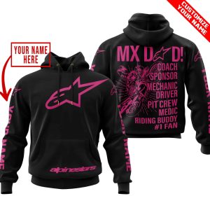 MX DAD – PERSONALISED GIFTS FOR CHILDREN & ADULTS – ALPINESTARS – PINK 1