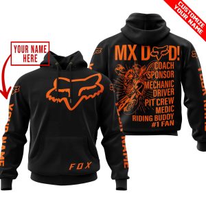 MX DAD – PERSONALISED GIFTS FOR CHILDREN & ADULTS – FOX RACING – ORANGE BLACK