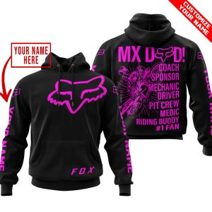 MX DAD – PERSONALISED GIFTS FOR CHILDREN & ADULTS – FOX RACING – PINK BLACK