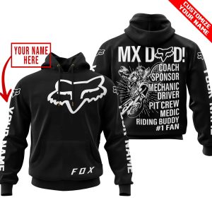 MX DAD – PERSONALISED GIFTS FOR CHILDREN & ADULTS – FOX RACING – WHITE