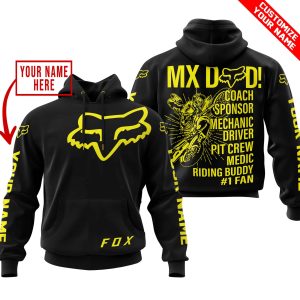 MX DAD – PERSONALISED GIFTS FOR CHILDREN & ADULTS – FOX RACING – YELLOW