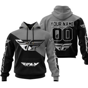 PREMIUM GIFT – CUSTOM NAME – FLY RACING – GREY