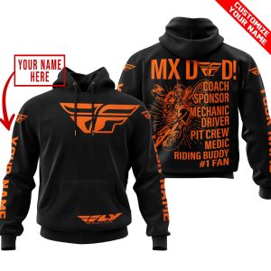 MX DAD – PERSONALISED GIFTS FOR CHILDREN & ADULTS – FLY RACING – ORANGE