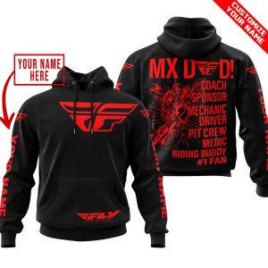 MX DAD – PERSONALISED GIFTS FOR CHILDREN & ADULTS – FLY RACING – RED