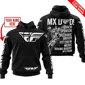 MX DAD – PERSONALISED GIFTS FOR CHILDREN & ADULTS – FLY RACING – WHITE