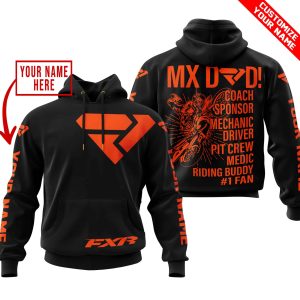 MX DAD – PERSONALISED GIFTS FOR CHILDREN & ADULTS – FXR – BLACK ORANGE