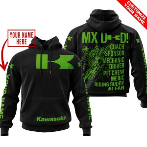 MX DAD – PERSONALISED GIFTS FOR CHILDREN & ADULTS – KAWASAKI – BLACK GREEN