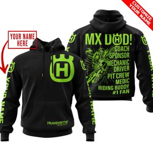 MX DAD – PERSONALISED GIFTS FOR CHILDREN & ADULTS – HUSQVARNA – BLACK GREEN 1