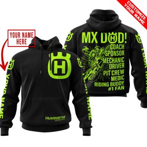 MX DAD – PERSONALISED GIFTS FOR CHILDREN & ADULTS – HUSQVARNA – NEON