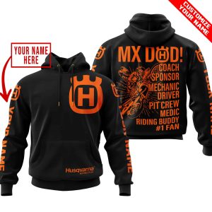 MX DAD – PERSONALISED GIFTS FOR CHILDREN & ADULTS – HUSQVARNA – BLACK ORANGE