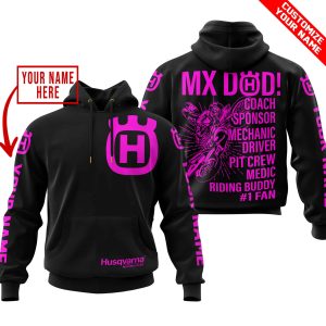 MX DAD – PERSONALISED GIFTS FOR CHILDREN & ADULTS – HUSQVARNA – BLACK PINK