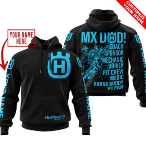 MX DAD – PERSONALISED GIFTS FOR CHILDREN & ADULTS – HUSQVARNA – BLACK SKY BLUE