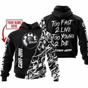 TOO FAST TO LIVE TOO YOUNG TO DIE – LIMITED EDITION – CUSTOM NAME – CAN AM – BLACK