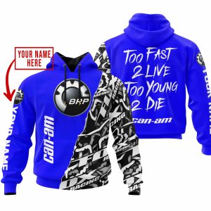 TOO FAST TO LIVE TOO YOUNG TO DIE – LIMITED EDITION – CUSTOM NAME – CAN AM – BLUE