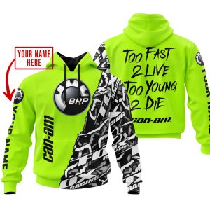 TOO FAST TO LIVE TOO YOUNG TO DIE – LIMITED EDITION – CUSTOM NAME – CAN AM – NEON