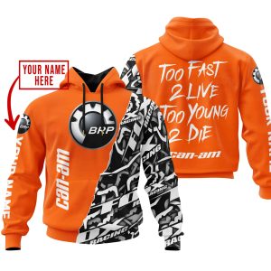 TOO FAST TO LIVE TOO YOUNG TO DIE – LIMITED EDITION – CUSTOM NAME – CAN AM – ORANGE