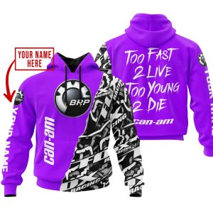 TOO FAST TO LIVE TOO YOUNG TO DIE – LIMITED EDITION – CUSTOM NAME – CAN AM – PURPLE