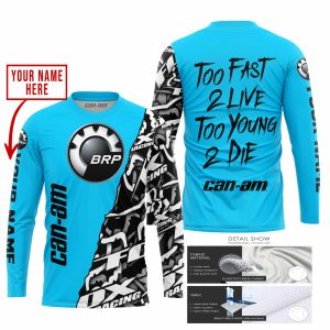 Custom name BraapGirls TOO FAST TO LIVE TOO YOUNG TO DIE – LIMITED EDITION – CUSTOM NAME – CAN AM – SKY BLUE Brands for motocross girls and dirt bike riders ...