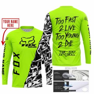 Custom name BraapGirls TOO FAST TO LIVE TOO YOUNG TO DIE – LIMITED EDITION – CUSTOM NAME – FOX RACING – NEON Brands for motocross girls and dirt bike riders ...