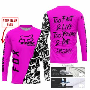 Custom name BraapGirls TOO FAST TO LIVE TOO YOUNG TO DIE – LIMITED EDITION – CUSTOM NAME – FOX RACING – PINK Brands for motocross girls and dirt bike riders ...
