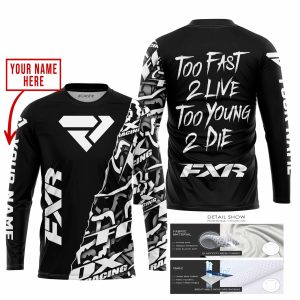Custom name BraapGirls TOO FAST TO LIVE TOO YOUNG TO DIE – LIMITED EDITION – CUSTOM NAME – FXR – BLACK Brands for motocross girls and dirt bike riders - Bran...
