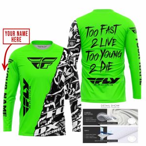 Custom name BraapGirls TOO FAST TO LIVE TOO YOUNG TO DIE – LIMITED EDITION – CUSTOM NAME – FLY RACING – GREEN Brands for motocross girls and dirt bike riders...