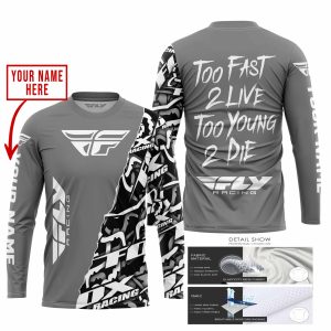 Custom name BraapGirls TOO FAST TO LIVE TOO YOUNG TO DIE – LIMITED EDITION – CUSTOM NAME – FLY RACING – GREY Brands for motocross girls and dirt bike riders ...