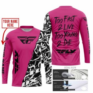 Custom name BraapGirls TOO FAST TO LIVE TOO YOUNG TO DIE – LIMITED EDITION – CUSTOM NAME – FLY RACING – PINK 1 Brands for motocross girls and dirt bike rider...