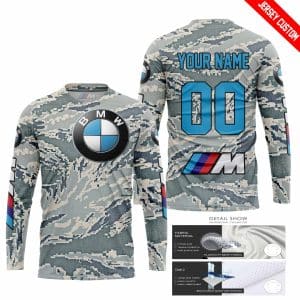 Custom name BraapGirls LIMITED EDITION PRODUCTS – US AIR PORCE – BMW RACING V1 – CUSTOM NAME BMW for motocross girls and dirt bike riders - BMW view 1