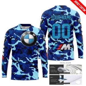 Custom name BraapGirls LIMITED EDITION PRODUCTS – US NAVY V1 – BMW RACING V1 – CUSTOM NAME BMW for motocross girls and dirt bike riders - BMW view 1