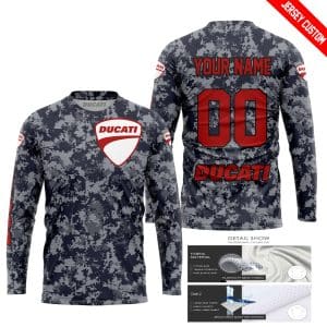 Custom name BraapGirls LIMITED EDITION PRODUCTS – US NAVY – DUCATI RACING V1 – CUSTOM NAME Brands for motocross girls and dirt bike riders - Brands view 1