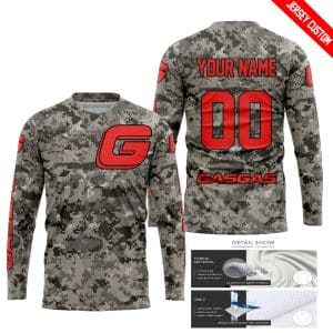 Custom name BraapGirls LIMITED EDITION PRODUCTS – US ARMY – GAS GAS RACING V1 – CUSTOM NAME Brands for motocross girls and dirt bike riders - Brands view 1