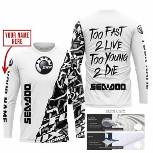 Custom name BraapGirls TOO FAST TO LIVE TOO YOUNG TO DIE – LIMITED EDITION – CUSTOM NAME – SEA DOO – WHITE Brands for motocross girls and dirt bike riders - ...