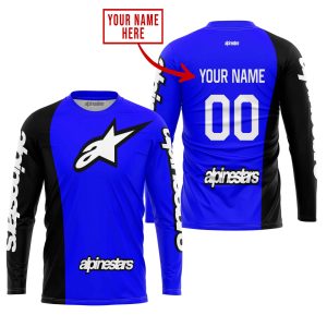Custom name BraapGirls PREMIUM MX – CUSTOM NAME – ALPINESTARS – BLUE Alpinestars for motocross girls and dirt bike riders - Alpinestars view 1