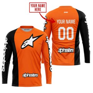 Custom name BraapGirls PREMIUM MX – CUSTOM NAME – ALPINESTARS – ORANGE Alpinestars for motocross girls and dirt bike riders - Alpinestars view 1