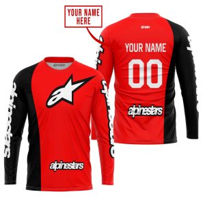 Custom name BraapGirls PREMIUM MX – CUSTOM NAME – ALPINESTARS – RED Alpinestars for motocross girls and dirt bike riders - Alpinestars view 2
