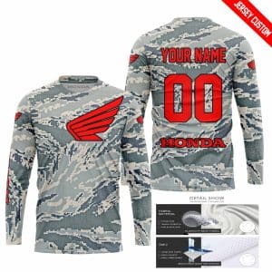 Custom name BraapGirls LIMITED EDITION PRODUCTS – US AIR PORCE – HONDA RACING V1 – CUSTOM NAME Brands for motocross girls and dirt bike riders - Brands view 1