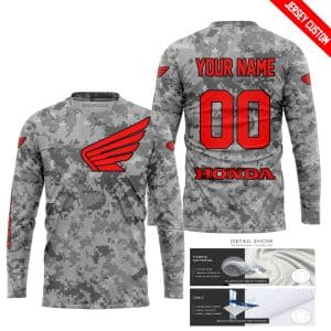 Custom name BraapGirls LIMITED EDITION PRODUCTS – US ARMY V1 – HONDA RACING V1 – CUSTOM NAME Brands for motocross girls and dirt bike riders - Brands view 1