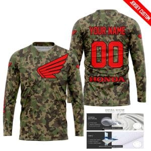Custom name BraapGirls LIMITED EDITION PRODUCTS – US ARMY V3 – HONDA RACING V1 – CUSTOM NAME Brands for motocross girls and dirt bike riders - Brands view 1
