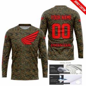 Custom name BraapGirls LIMITED EDITION PRODUCTS – US MARINE V1 – HONDA RACING V1 – CUSTOM NAME Brands for motocross girls and dirt bike riders - Brands view 1