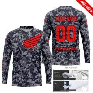 Custom name BraapGirls LIMITED EDITION PRODUCTS – US NAVY – HONDA RACING V1 – CUSTOM NAME Brands for motocross girls and dirt bike riders - Brands view 1