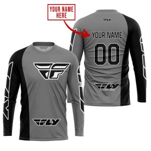 Custom name BraapGirls PREMIUM MX – CUSTOM NAME – FLY RACING – GREY Brands for motocross girls and dirt bike riders - Brands view 1
