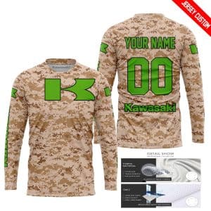 Custom name BraapGirls LIMITED EDITION PRODUCTS – US MARINE – KAWASAKI RACING V1 – CUSTOM NAME Brands for motocross girls and dirt bike riders - Brands view 1